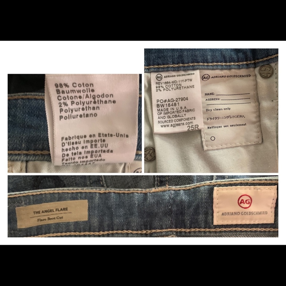Ag Adriano Goldschmied Patchwork flare jeans 25R - Picture 7 of 8